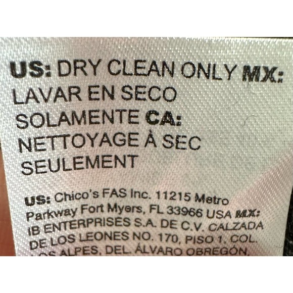 NWOT, Chico’s Women’s Dress up Zip up Black Jacket Sz 1 (US size 8/10) - Picture 14 of 14